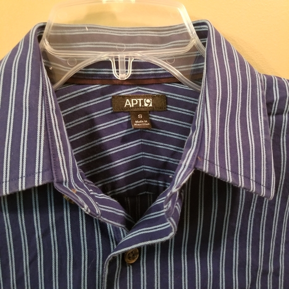 *3 for $15* Apt 9 blue striped button down shirt - Picture 2 of 3